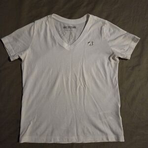 True Religion White V-Neck Men's Shirt